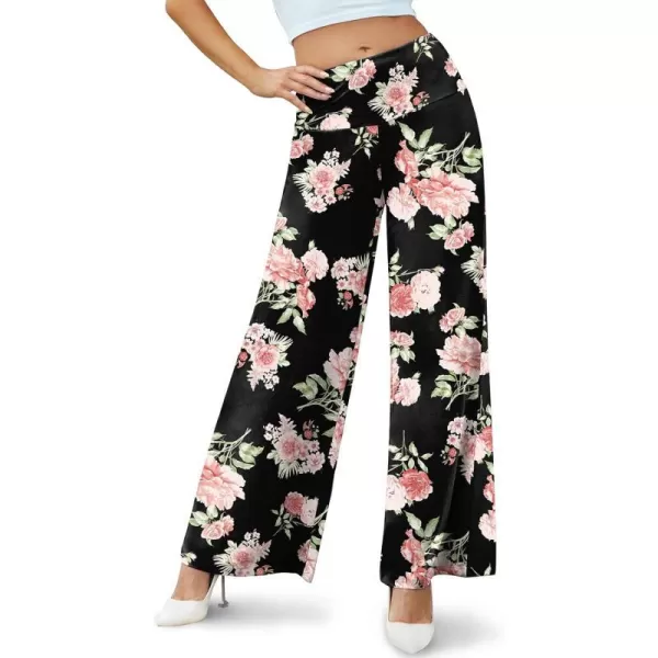 Arolina Womens Stretchy Wide Leg Palazzo Lounge Pants Casual Comfy High Waist Palazzo PantsColorful Summer