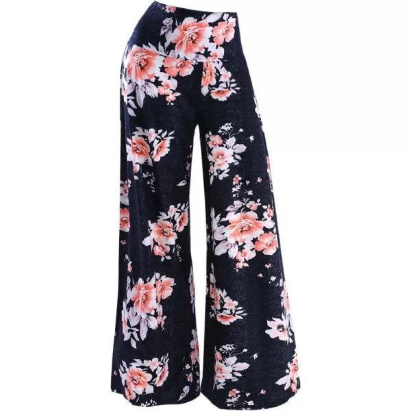 Arolina Womens Stretchy Wide Leg Palazzo Lounge Pants Casual Comfy High Waist Palazzo PantsFloral 5