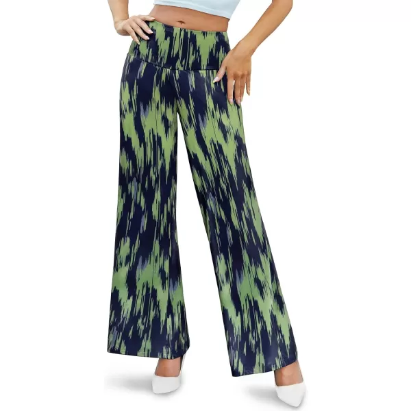 Arolina Womens Stretchy Wide Leg Palazzo Lounge Pants Casual Comfy High Waist Palazzo PantsBluegreen