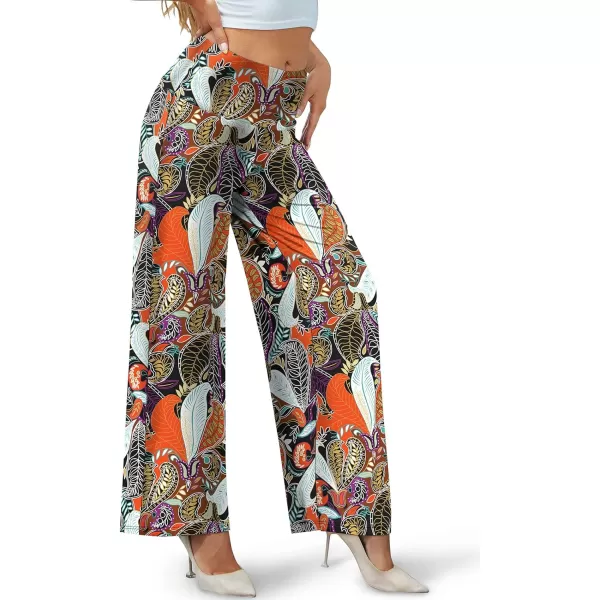 Arolina Womens Stretchy Wide Leg Palazzo Lounge Pants Casual Comfy High Waist Palazzo PantsCalla Flower