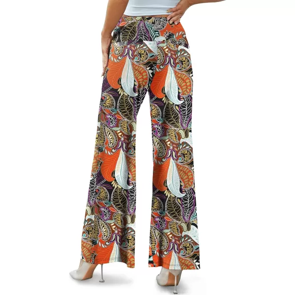 Arolina Womens Stretchy Wide Leg Palazzo Lounge Pants Casual Comfy High Waist Palazzo PantsCalla Flower
