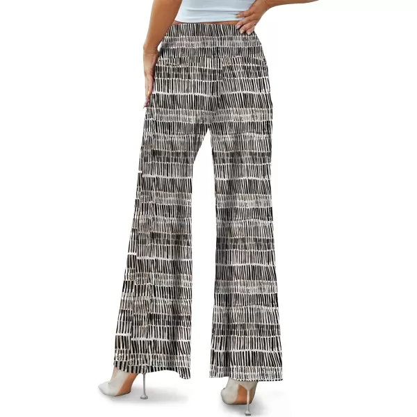 Arolina Womens Stretchy Wide Leg Palazzo Lounge Pants Casual Comfy High Waist Palazzo PantsCstripe