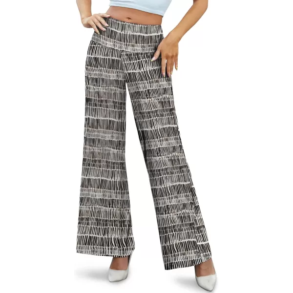 Arolina Womens Stretchy Wide Leg Palazzo Lounge Pants Casual Comfy High Waist Palazzo PantsCstripe