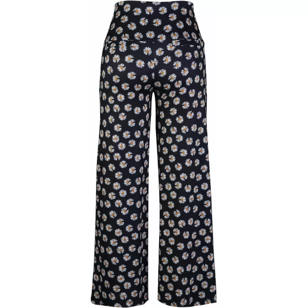 Arolina Womens Stretchy Wide Leg Palazzo Lounge Pants Casual Comfy High Waist Palazzo PantsDaisy