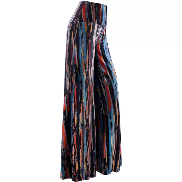 Arolina Womens Stretchy Wide Leg Palazzo Lounge Pants Casual Comfy High Waist Palazzo PantsFloral 10