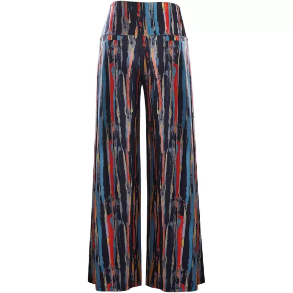 Arolina Womens Stretchy Wide Leg Palazzo Lounge Pants Casual Comfy High Waist Palazzo PantsFloral 10