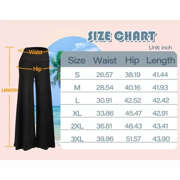 Arolina Womens Stretchy Wide Leg Palazzo Lounge Pants Casual Comfy High Waist Palazzo PantsFloral 10