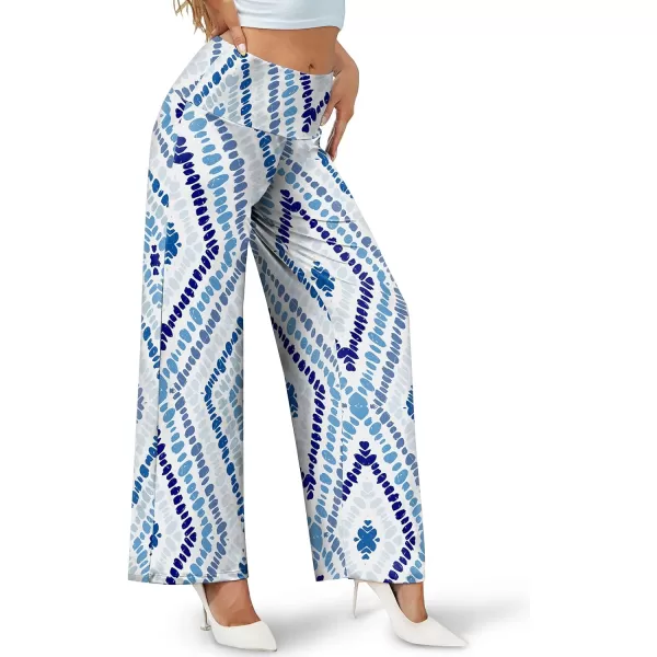 Arolina Womens Stretchy Wide Leg Palazzo Lounge Pants Casual Comfy High Waist Palazzo PantsFloral 13