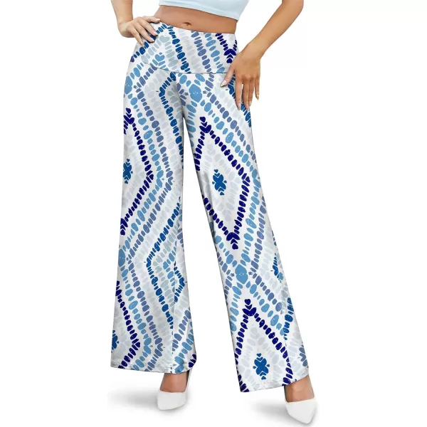 Arolina Womens Stretchy Wide Leg Palazzo Lounge Pants Casual Comfy High Waist Palazzo PantsFloral 13
