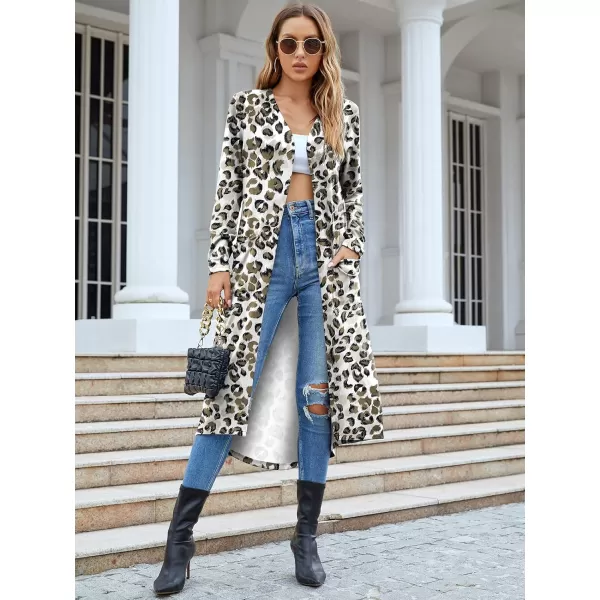 Arolina Womens Maxi Long Cardigan Sweater Open Front Lightweight Long Cardigan with Pockets