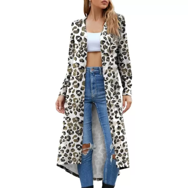 Arolina Womens Maxi Long Cardigan Sweater Open Front Lightweight Long Cardigan with Pockets
