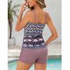 imageArolina 2025 Womens Tankini Swimsuits with Pockets Tummy Control Two Piece Bathing Suits with Boy ShortsBohemia
