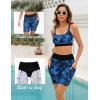 imageArolina Rash Guard for Women 3 Piece Swimsuits for Women 2025 Long Sleeve Bathing Suit Swim Shirts with BoyshortsBlack
