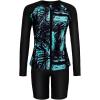 imageArolina Rash Guard for Women 3 Piece Swimsuits for Women 2025 Long Sleeve Bathing Suit Swim Shirts with BoyshortsGreen