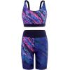 imageArolina Rash Guard for Women 3 Piece Swimsuits for Women 2025 Long Sleeve Bathing Suit Swim Shirts with BoyshortsPurple