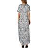 imageArolina Womens Summer Maxi Dress Short Sleeve V Neck Casual Loose Long Beach Split Dresses with PocketsWhite