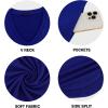 imageArolina Maxi Dress for Women Tropical Summer V Neck Sleeveless Split Long Beach Dresses Casual Loose Sundress with PocketsA Royal Blue
