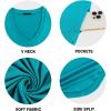 imageArolina Maxi Dress for Women Tropical Summer V Neck Sleeveless Split Long Beach Dresses Casual Loose Sundress with PocketsA Teal Blue