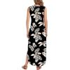 imageArolina Maxi Dress for Women Tropical Summer V Neck Sleeveless Split Long Beach Dresses Casual Loose Sundress with PocketsLeaves 04