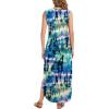 imageArolina Maxi Dress for Women Tropical Summer V Neck Sleeveless Split Long Beach Dresses Casual Loose Sundress with PocketsTiedye 02