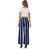 imageArolina Womens Stretchy Wide Leg Palazzo Lounge Pants with Pockets Casual Comfy High Waist Palazzo Pants for Women DressyBlue Stripe