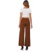 imageArolina Womens Stretchy Wide Leg Palazzo Lounge Pants with Pockets Casual Comfy High Waist Palazzo Pants for Women DressyBrown