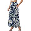 imageArolina Womens Stretchy Wide Leg Palazzo Lounge Pants with Pockets Casual Comfy High Waist Palazzo Pants for Women DressySmile Flower