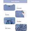 imageArolina Womens Summer Short Sleeve Striped T Shirt Dress Casual Midi Dresses Crewneck Tie Waist with PocketsLight Blue