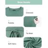 imageArolina Womens Summer Short Sleeve Striped T Shirt Dress Casual Midi Dresses Crewneck Tie Waist with PocketsTeal