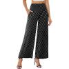 imageArolina Womens Stretchy Wide Leg Palazzo Lounge Pants with Pockets Casual Comfy High Waist Palazzo Pants for Women DressyPolka Dots