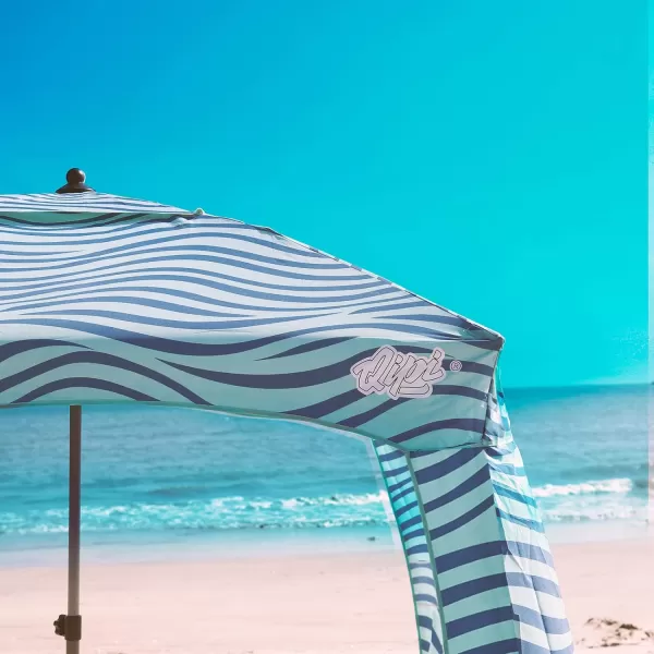 Beach Cabana  Easy to Set Up Canopy Waterproof Portable 6 x 6 Beach Shelter Included Side Wall Shade with UPF 50 UV Protection for Kids Family  FriendsBalmy Waves