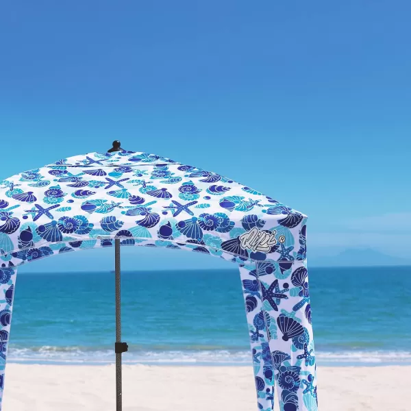 Beach Cabana  Easy to Set Up Canopy Waterproof Portable 6 x 6 Beach Shelter Included Side Wall Shade with UPF 50 UV Protection for Kids Family  FriendsSea Life