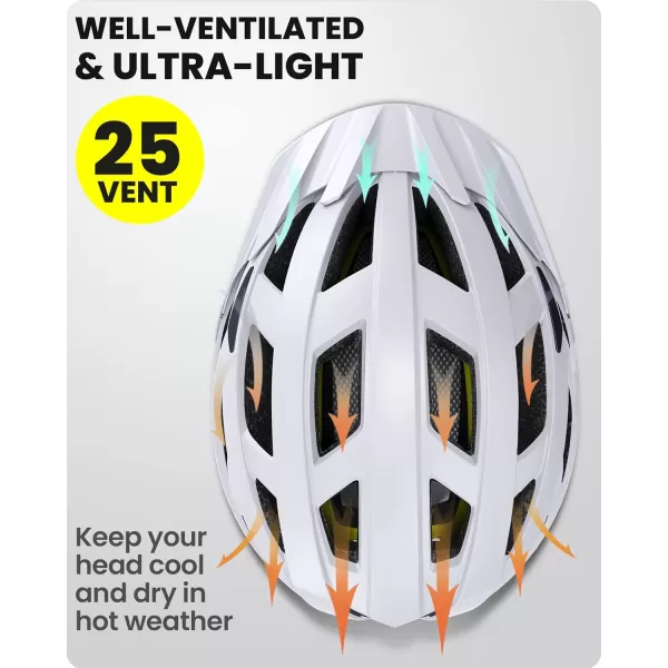 OutdoorMaster Gem Recreational MIPS Cycling Helmet  Two Removable Liners amp Ventilation in MultiEnvironment  Bike Helmet in Mountain Motorway for Youth amp AdultChalk Cliff