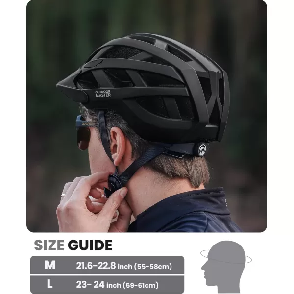 OutdoorMaster Gem Recreational MIPS Cycling Helmet  Two Removable Liners amp Ventilation in MultiEnvironment  Bike Helmet in Mountain Motorway for Youth amp AdultCarbon Black