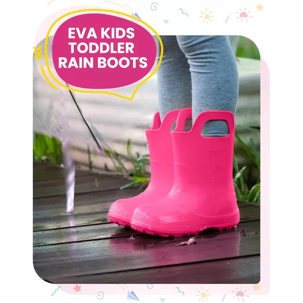 OutdoorMaster Kids Toddler Rain Boots Lightweight Easy to Clean for Boys GirlsFair Lady