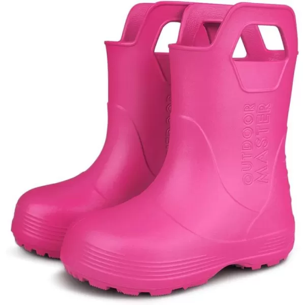 OutdoorMaster Kids Toddler Rain Boots Lightweight Easy to Clean for Boys GirlsFair Lady