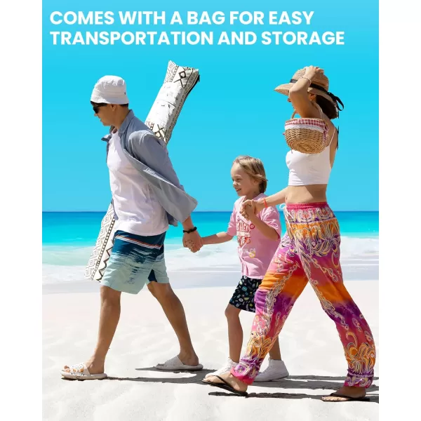 OutdoorMaster Beach Cabana with Fringe Portable 6 x 6 Beach Canopy Easy Set Up Beach Shelter Included Side Wall UPF 50 UV Protection Sun Umbrella  for Kids Family  Friends Romantic WhiteRetro Brown