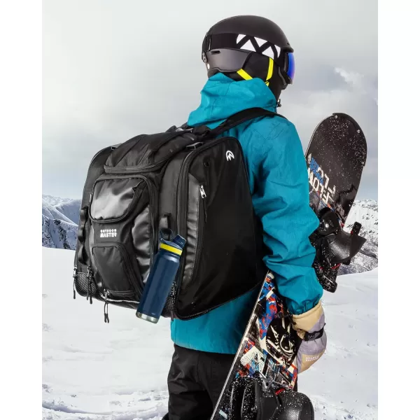 OutdoorMaster Boot Bag  Upgraded Ski Boots and Snowboard Boots Bag Excellent for Travel with Waterproof Exterior amp Bottom  for Men Women and Youth 55LBlack