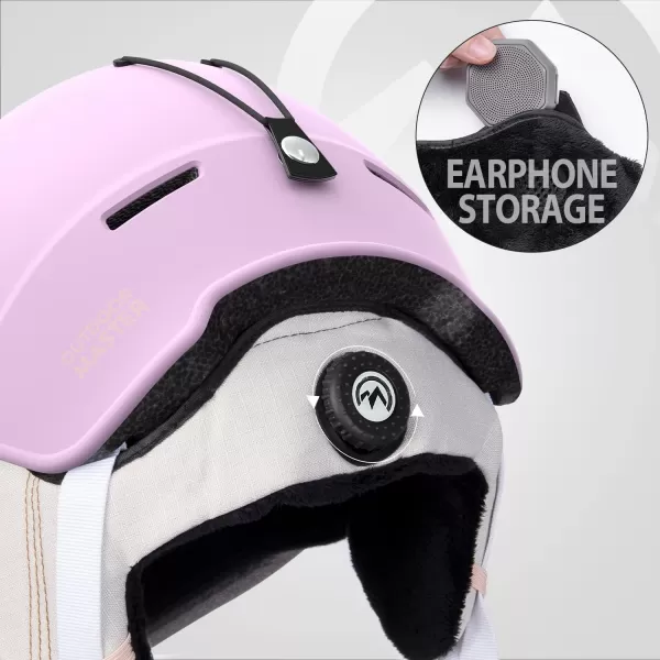 OutdoorMaster Lazurite Ski Helmet  Snowboard Helmet for Men WomenYouth amp KidsA01Pink