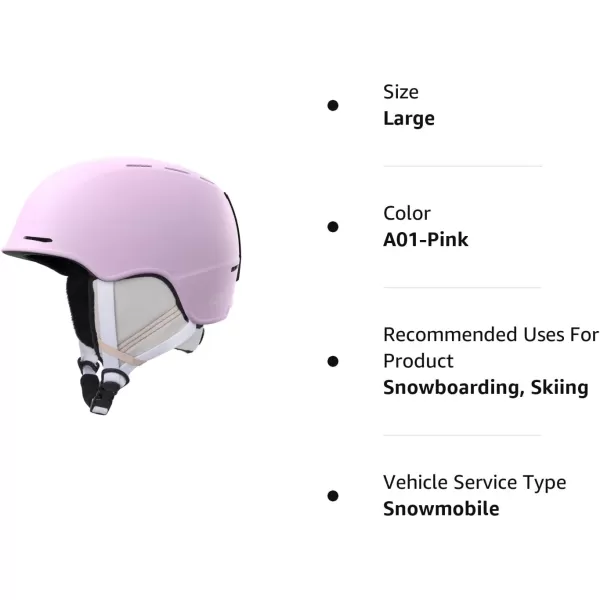 OutdoorMaster Lazurite Ski Helmet  Snowboard Helmet for Men WomenYouth amp KidsA01Pink