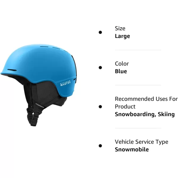 OutdoorMaster Lazurite Ski Helmet  Snowboard Helmet for Men WomenYouth amp KidsBlue