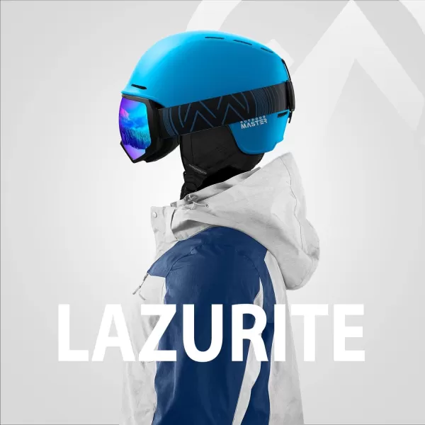 OutdoorMaster Lazurite Ski Helmet  Snowboard Helmet for Men WomenYouth amp KidsBlue