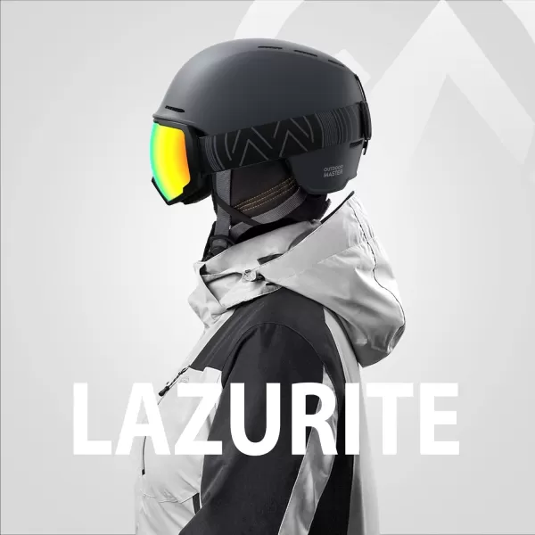 OutdoorMaster Lazurite Ski Helmet  Snowboard Helmet for Men WomenYouth amp KidsGrey