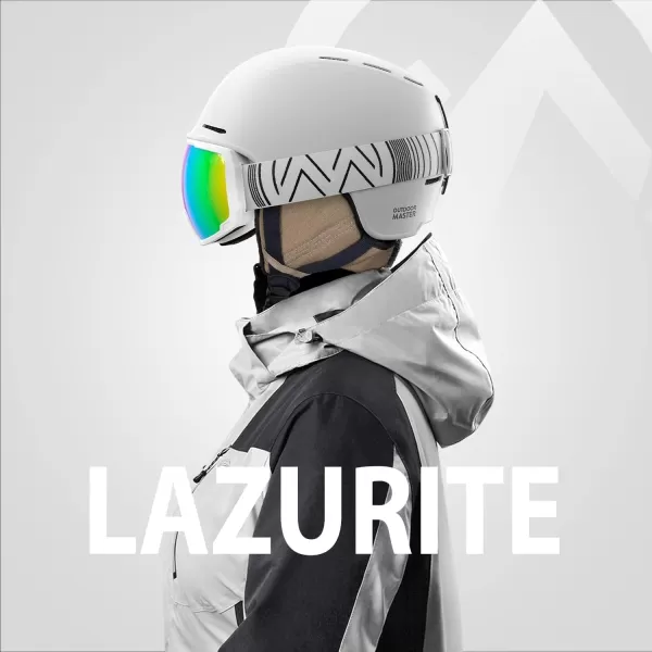 OutdoorMaster Lazurite Ski Helmet  Snowboard Helmet for Men WomenYouth amp KidsWhite