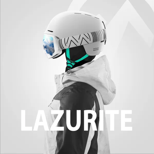 OutdoorMaster Lazurite Ski Helmet  Snowboard Helmet for Men WomenYouth amp KidsWhiteTeal