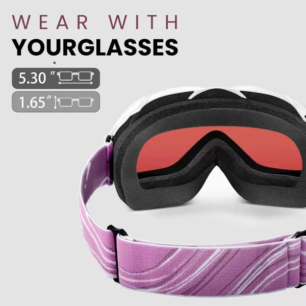 OutdoorMaster OTG Ski Goggles  Over Glasses SkiSnowboard Goggles for Men Women amp Youth  100 UV ProtectionA3vlt 12