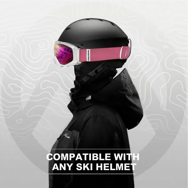 OutdoorMaster OTG Ski Goggles  Over Glasses SkiSnowboard Goggles for Men Women amp Youth  100 UV ProtectionVlt 45