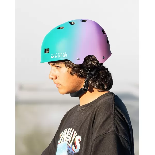 OutdoorMaster Skateboard Cycling HelmetBeetles SnugBike Helmet for Adults Youth  KidsTwo Removable Liners Ventilation MultiSport Commuter Scooter Roller Skate Inline Skating LongboardFuschia Teal