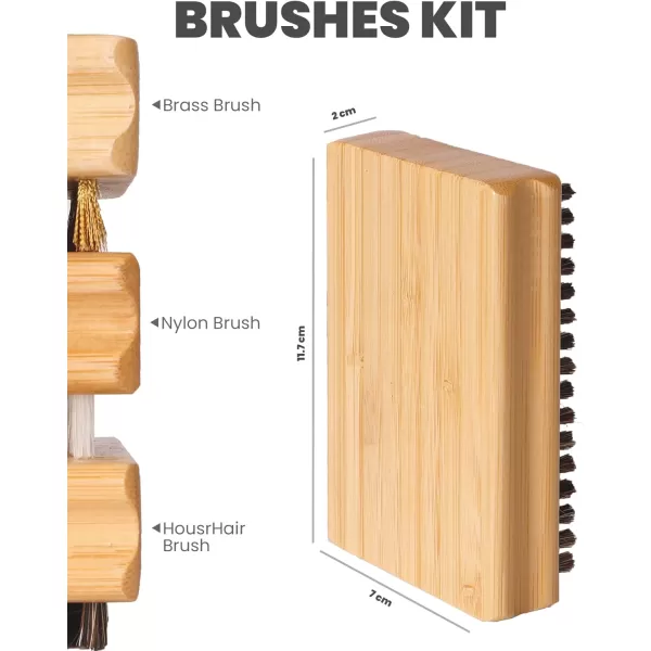 OutdoorMaster SkiSnowboard Wax Brush Kit  3 Wax Brushes  Metal Scraper  Edge File  Side Edge Tuner with 86 87 88 89 Degrees BevelUpgrade
