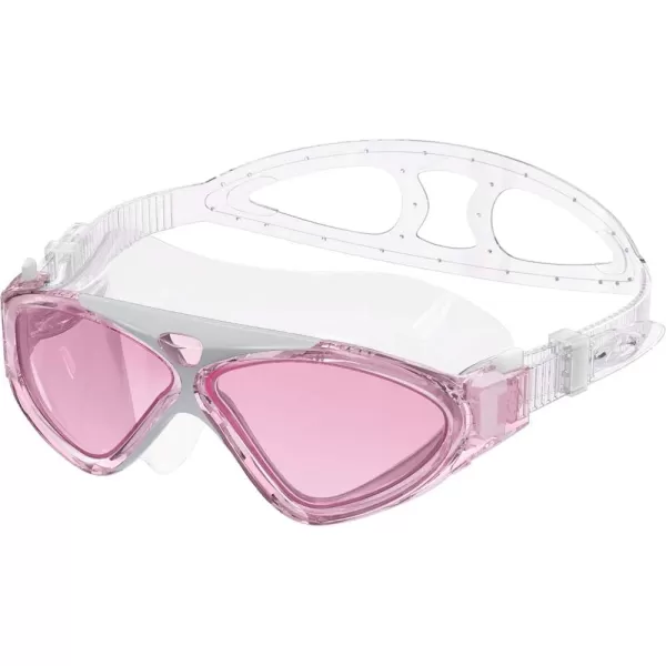 OutdoorMaster Swim Mask  Wide View Swimming Mask amp Goggles AntiFog WaterproofPink